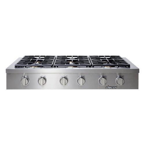 Dacor - Professional 48" Built-In Gas Cooktop with 6 burners with SimmerSear™ , Liquid Propane - Silver stainless steel
