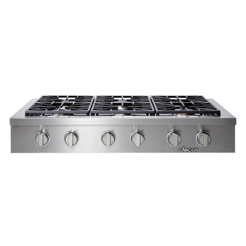 Dacor - Professional 48" Built-In Gas Cooktop with 6 burners with SimmerSear™ , Natural Gas - Silver stainless steel