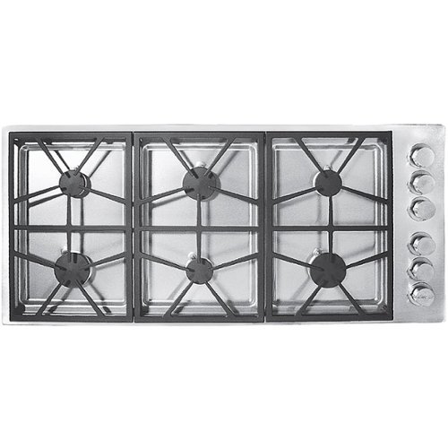 Dacor - Professional 46" Built-In Gas Cooktop with 6 burners with SimmerSear™ , Liquid Propane - Silver Stainless Steel