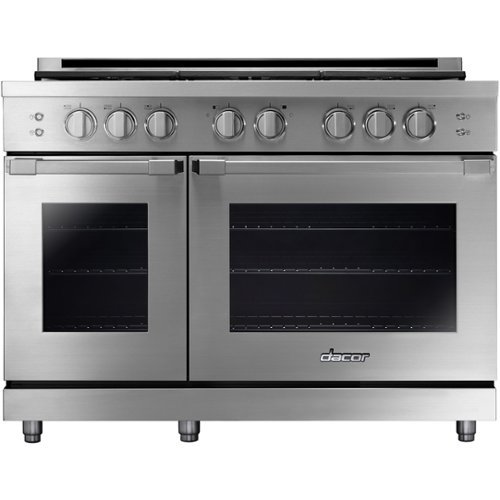 Dacor - Professional 8.0 Cu. Ft. Self-Cleaning Freestanding Double Oven Gas Convection Range with 6 burners, NG, High Altitude - Stainless steel