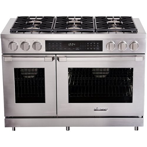 Dacor - Professional 5.2 Cu. Ft. Self-Cleaning Freestanding Double Oven Dual Fuel Convection Range, Liquid Propane - Silver Stainless Steel