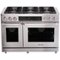 Dacor - Professional 5.2 Cu. Ft. Self-Cleaning Freestanding Double Oven Dual Fuel Convection Range, Liquid Propane - Silver Stainless Steel-Front_Standard