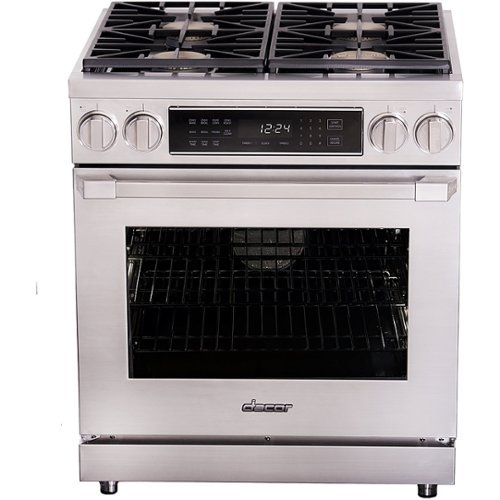 Dacor - Professional 5.2 Cu. Ft. Self-Cleaning Freestanding Dual Fuel Convection Range, Natural Gas - Silver stainless steel