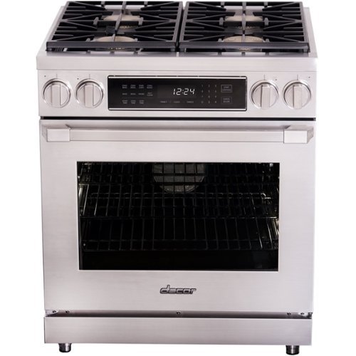 Dacor - Professional 5.2 Cu. Ft. Self-Cleaning Freestanding Dual Fuel Convection Range, Liquid Propane - Silver Stainless Steel