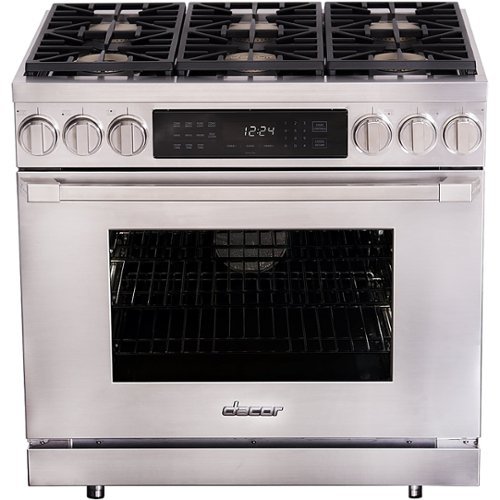 Dacor - Professional 5.2 Cu. Ft. Self-Cleaning Freestanding Dual Fuel Convection Range, Liquid Propane, High Altitude - Silver stainless steel