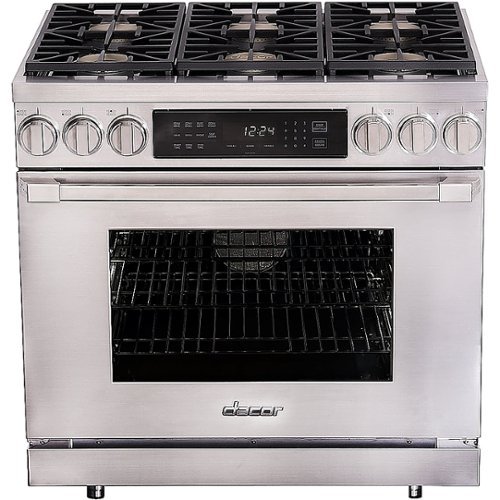 Dacor - Professional 5.2 Cu. Ft. Self-Cleaning Freestanding Dual Fuel Convection Range, Natural Gas, High Altitude - Silver stainless steel