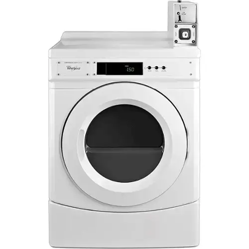 Front. Whirlpool - 6.7 Cu. Ft. Gas Dryer with Porcelain-Enamel Top - White.
