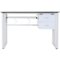 Noble House - Maxwell Glass Computer Desk - White-Front_Standard