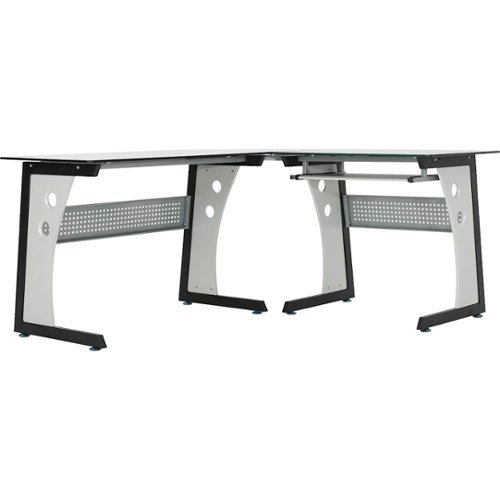 Noble House - Salina Glass Desk - Black-Front_Standard 