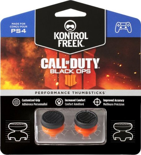  KontrolFreek - Call of Duty: Black Ops 4 Performance Thumbsticks for PlayStation 4 - Black/Orange