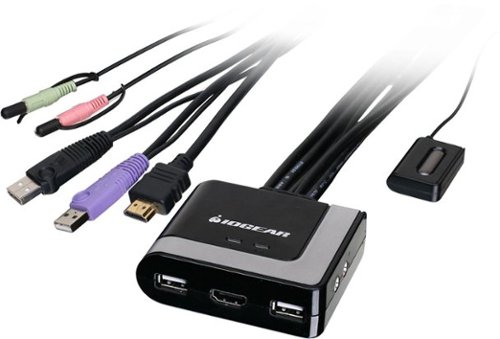 IOGEAR - 2-Port KVM/HDMI/Audio/USB Switch - Black
