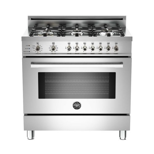 Bertazzoni - 4 Cu. Ft. Self-Cleaning Freestanding Dual Fuel Convection Range - Stainless steel