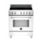Bertazzoni - 3.4 Cu. Ft. Self-Cleaning Freestanding Electric Induction Convection Range - White-Front_Standard