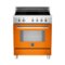 Bertazzoni - 3.4 Cu. Ft. Self-Cleaning Freestanding Electric Induction Convection Range - Orange-Front_Standard
