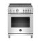 Bertazzoni - 4.7 Cu. Ft. Self-Cleaning Freestanding Electric Induction Convection Range - Stainless Steel-Front_Standard
