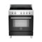 Bertazzoni - 3.4 Cu. Ft. Self-Cleaning Freestanding Electric Induction Convection Range - Black-Front_Standard