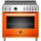 Bertazzoni - 5.7 Cu. Ft. Self-Cleaning Freestanding Electric Induction Convection Range - Glossy Orange-Front_Standard