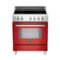 Bertazzoni - 3.4 Cu. Ft. Self-Cleaning Freestanding Electric Induction Convection Range - Red-Front_Standard