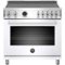 Bertazzoni - 5.7 Cu. Ft. Self-Cleaning Freestanding Electric Induction Convection Range - White-Front_Standard