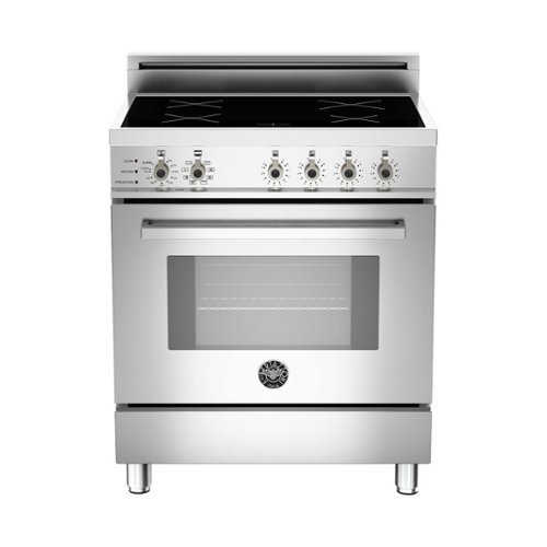 Bertazzoni - 3.4 Cu. Ft. Self-Cleaning Freestanding Electric Induction Convection Range - Stainless steel