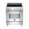 Bertazzoni - 3.4 Cu. Ft. Self-Cleaning Freestanding Electric Induction Convection Range - Stainless Steel-Front_Standard