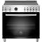 Bertazzoni - 5.7 Cu. Ft. Self-Cleaning Freestanding Electric Induction Convection Range - Black-Front_Standard