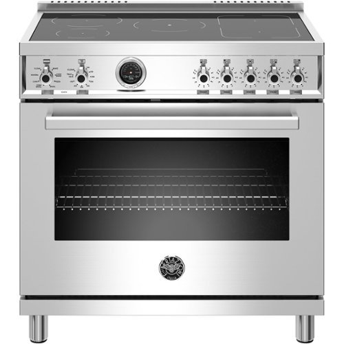Bertazzoni - 5.7 Cu. Ft. Self-Cleaning Freestanding Electric Induction Convection Range - Stainless steel