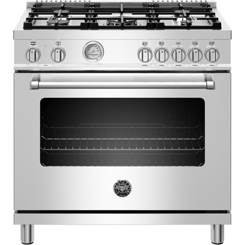 Bertazzoni - 5.9 Cu. Ft. Freestanding Dual Fuel Convection Range - Stainless steel