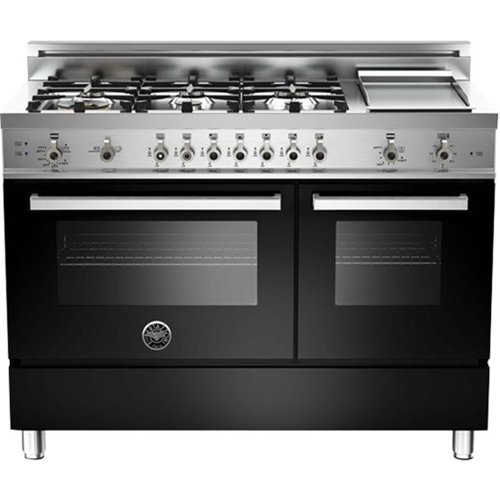 Bertazzoni - Freestanding Double Oven Gas Convection Range - Black