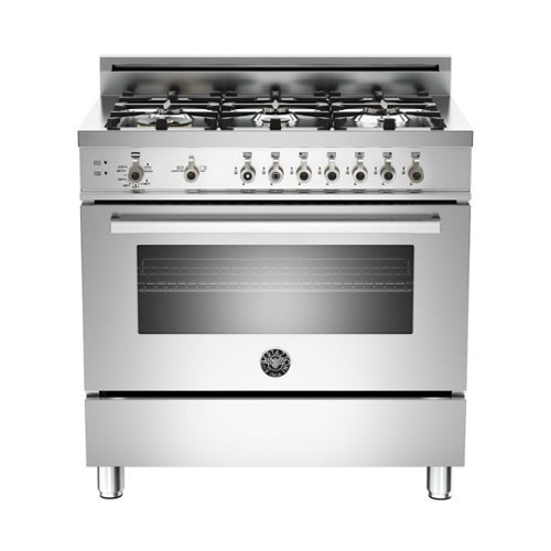 Bertazzoni - 4.4 Cu. Ft. Freestanding Gas Convection Range - Stainless steel