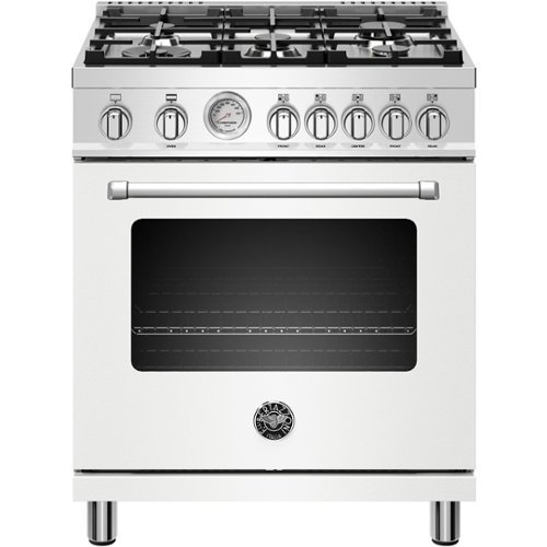 Bertazzoni - 4.7 Cu. Ft. Freestanding Gas Convection Range - White