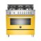 Bertazzoni - 4.4 Cu. Ft. Freestanding Gas Convection Range - Yellow-Front_Standard
