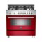 Bertazzoni - 4.4 Cu. Ft. Freestanding Gas Convection Range - Red-Front_Standard