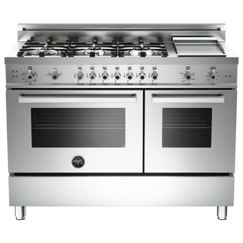 Bertazzoni - Freestanding Double Oven Gas Convection Range - Stainless steel