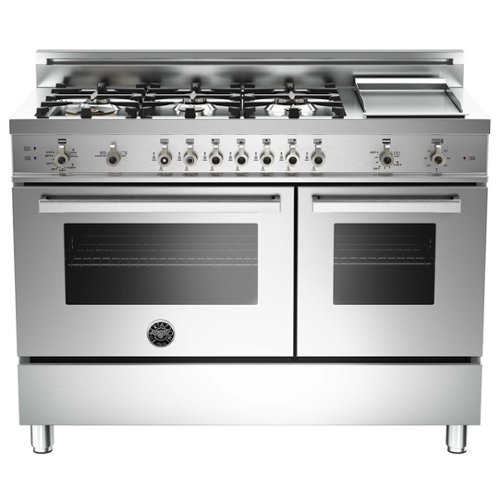 Bertazzoni - Freestanding Double Oven Gas Convection Range - Stainless steel