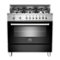 Bertazzoni - 4.4 Cu. Ft. Freestanding Gas Convection Range - Black-Front_Standard