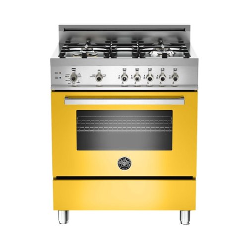 Bertazzoni - 3.6 Cu. Ft. Freestanding Gas Convection Range - Yellow