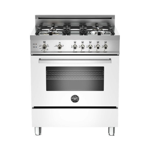 Bertazzoni - 3.6 Cu. Ft. Freestanding Gas Convection Range - White
