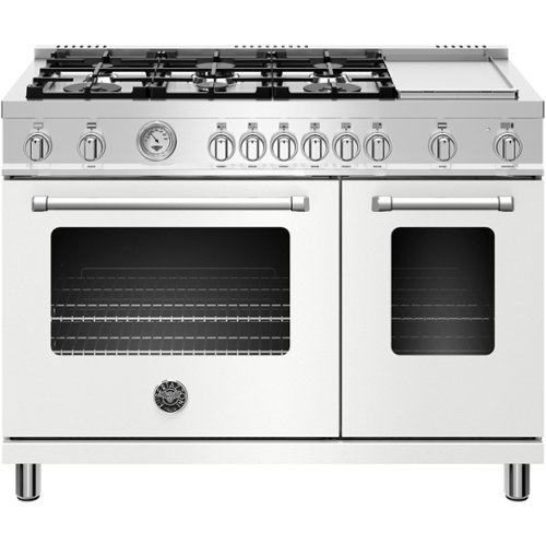 Bertazzoni - Freestanding Double Oven Gas Convection Range - White