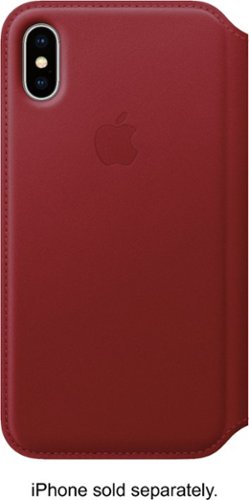 Apple - iPhone® X Leather Folio - (PRODUCT)RED-Front_Standard 