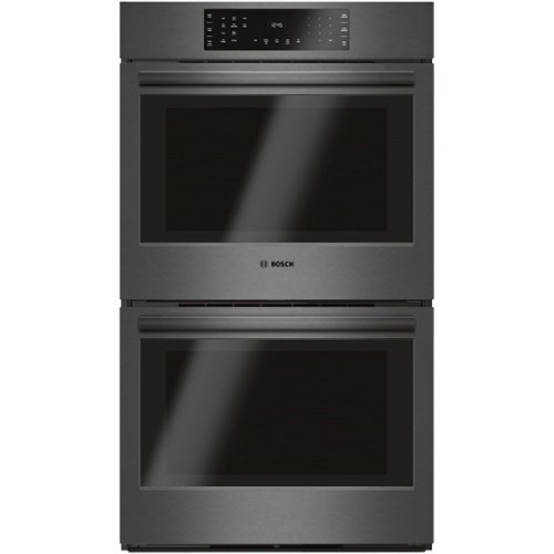 Bosch - 30" Built-In Double Electric Convection Wall Oven - Black stainless steel