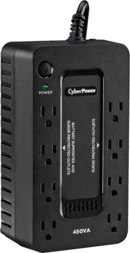 CyberPower - 450VA Battery Back-Up System - Black