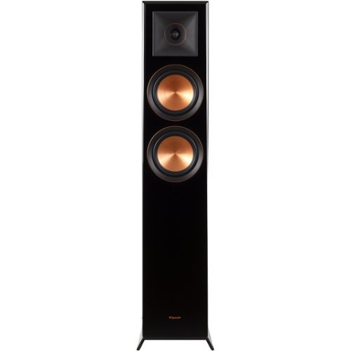 Klipsch - Reference Premiere Dual 5-1/4" 500-Watt Passive 2-Way Floor Speaker (Each) - Piano Black-Front_Standard