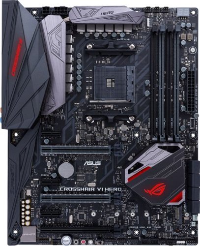 ASUS - ROG CROSSHAIR VI HERO (Socket AM4) USB 3.1 AMD Motherboard with LED Lighting-Front_Standard 
