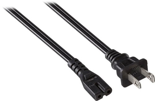 Insignia™ - 6' 2-Slot Polarized Power Cord - Black