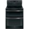 GE - 6.6 Cu. Ft. Self-Cleaning Freestanding Double Oven Electric Convection Range - Black Slate-Front_Standard