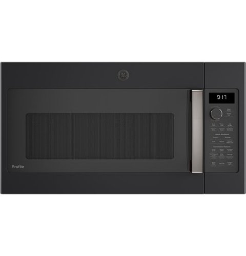 GE Profile - 1.7 Cu. Ft. Convection Over-the-Range Microwave with Sensor Cooking - Black slate