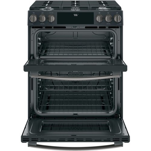 GE - 6.7 Cu. Ft. Self-Cleaning Slide-In Double Oven Gas Convection Range-Front_Standard 