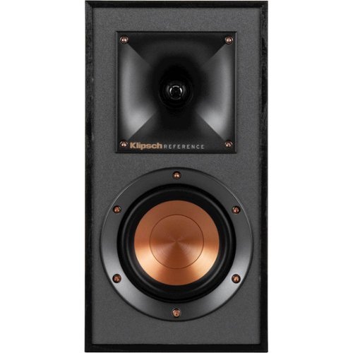 Klipsch - Reference 4" Bookshelf Speakers (Pair) - Black-Front_Standard 