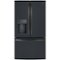 GE Profile - 22.1 Cu. Ft. French Door Counter-Depth Refrigerator with Hands-Free AutoFill - Fingerprint resistant black slate-Front_Standard